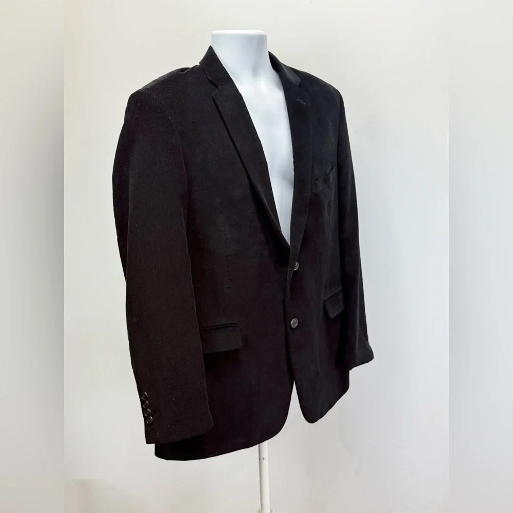 ADOLFO Men's Classic black corduroy blazer size 44R